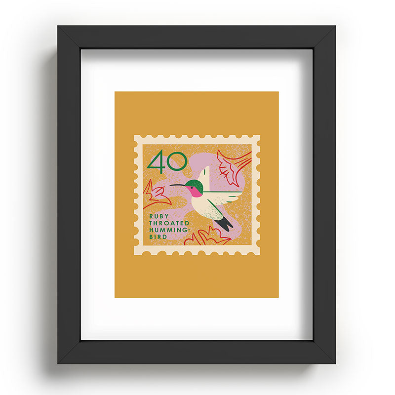 Hummingbird Postage Stamp Framed Art Print Gallery Image 78