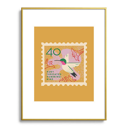 Hummingbird Postage Stamp Framed Art Print Gallery Image 124