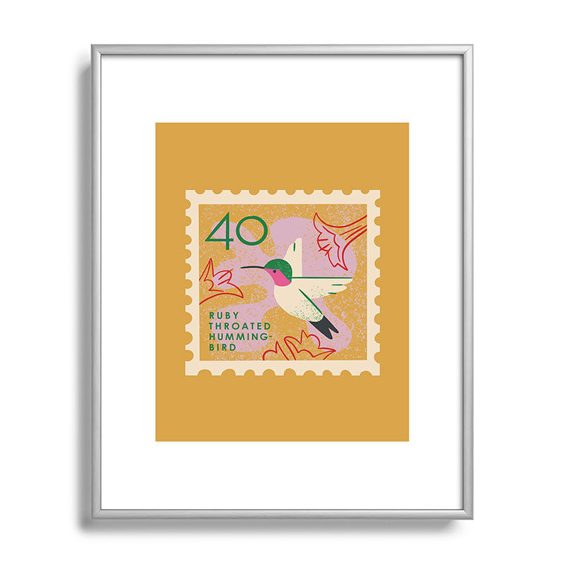 Hummingbird Postage Stamp Framed Art Print Gallery Image 131