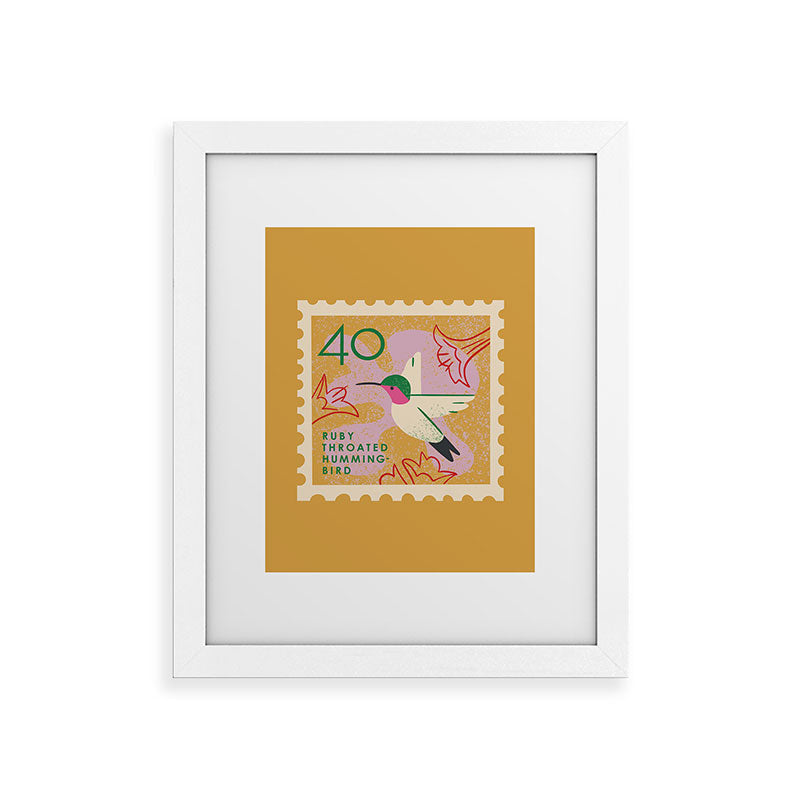 Hummingbird Postage Stamp Framed Art Print Gallery Image 74