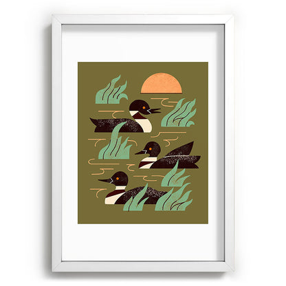 Loons At Dusk Framed Art Print Gallery Image 77