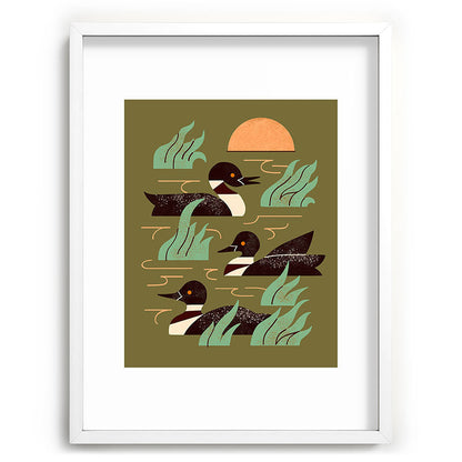 Loons At Dusk Framed Art Print Gallery Image 78