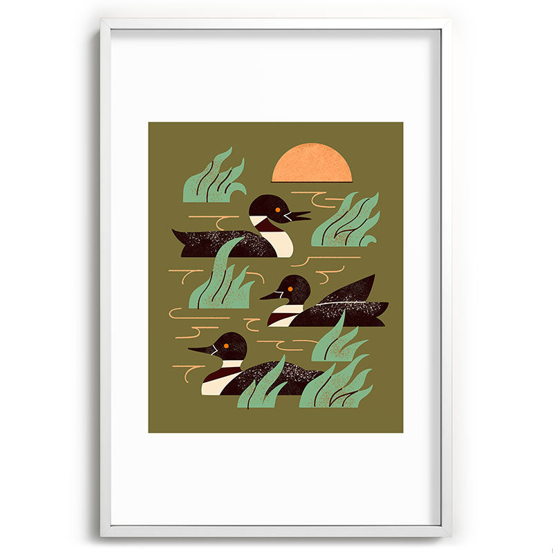 Loons At Dusk Framed Art Print Gallery Image 80