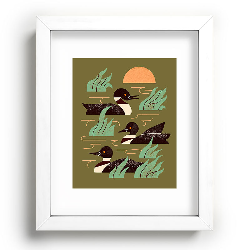 Loons At Dusk Framed Art Print Gallery Image 76