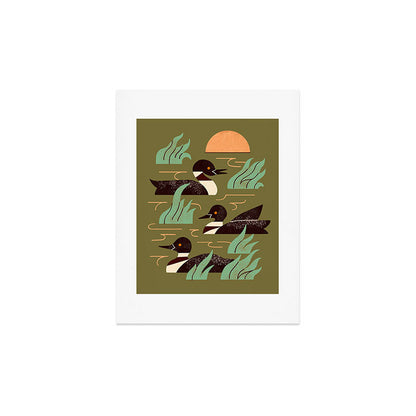 Loons At Dusk Art Print Gallery Image 3