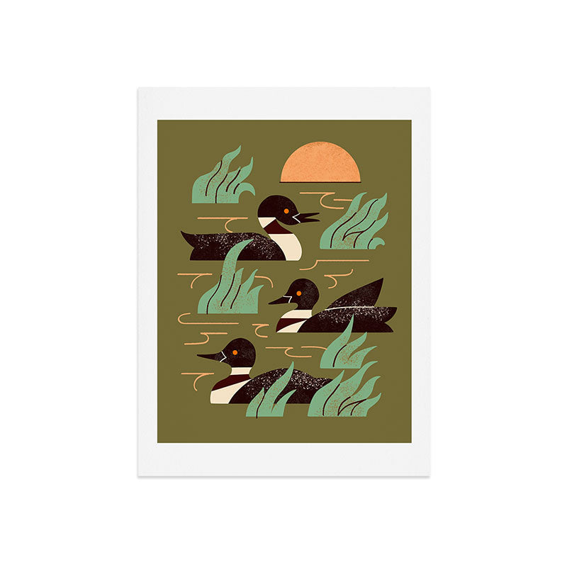 Loons At Dusk Art Print Gallery Image 7