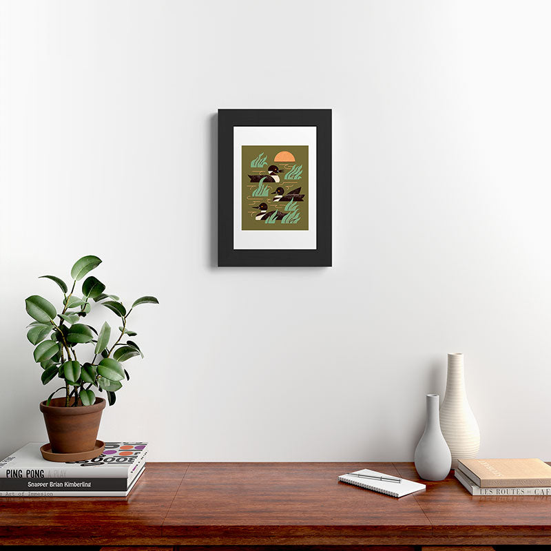 Loons At Dusk Framed Art Print Gallery Image 31