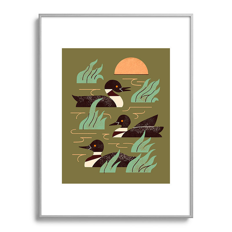 Loons At Dusk Framed Art Print Gallery Image 98