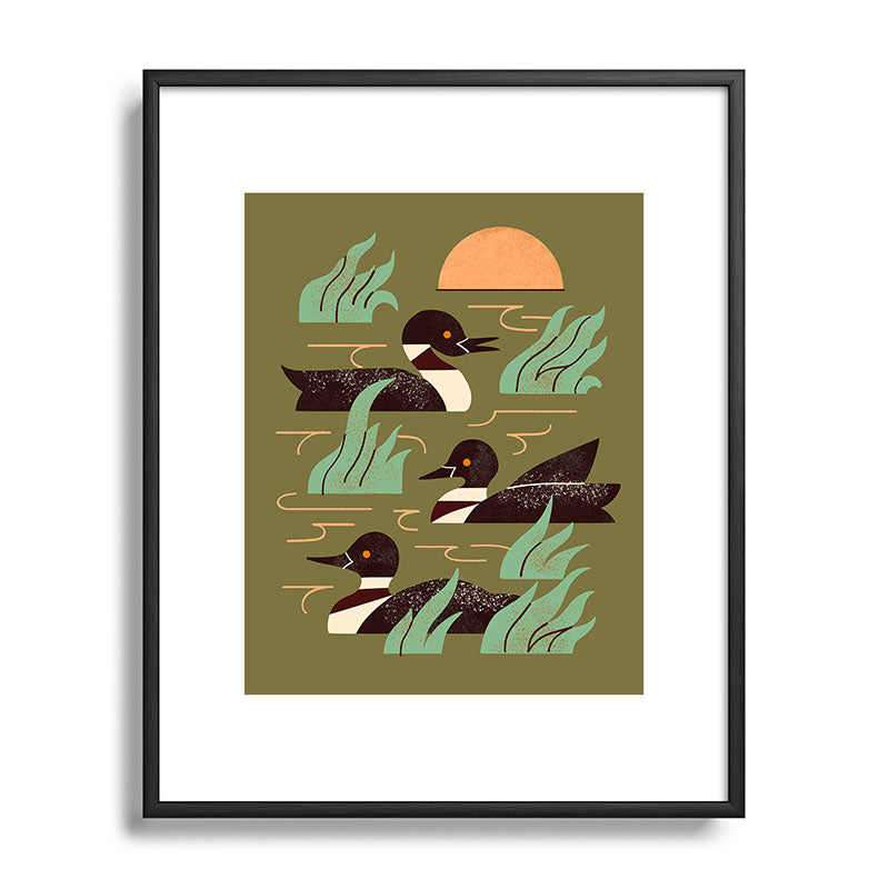 Loons At Dusk Framed Art Print Gallery Image 81