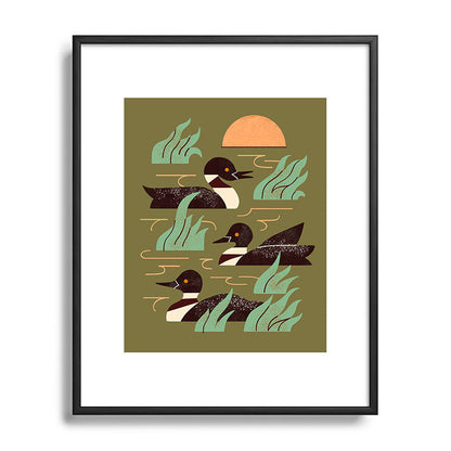 Loons At Dusk Framed Art Print Gallery Image 81