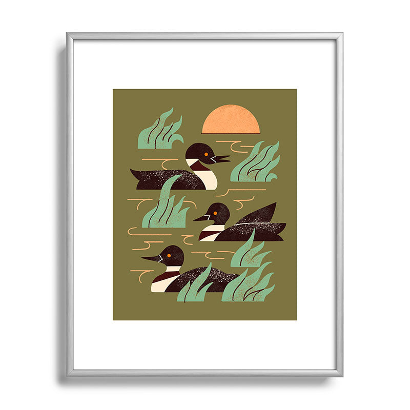 Loons At Dusk Framed Art Print Gallery Image 96