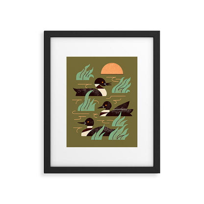Loons At Dusk Framed Art Print Gallery Image 4