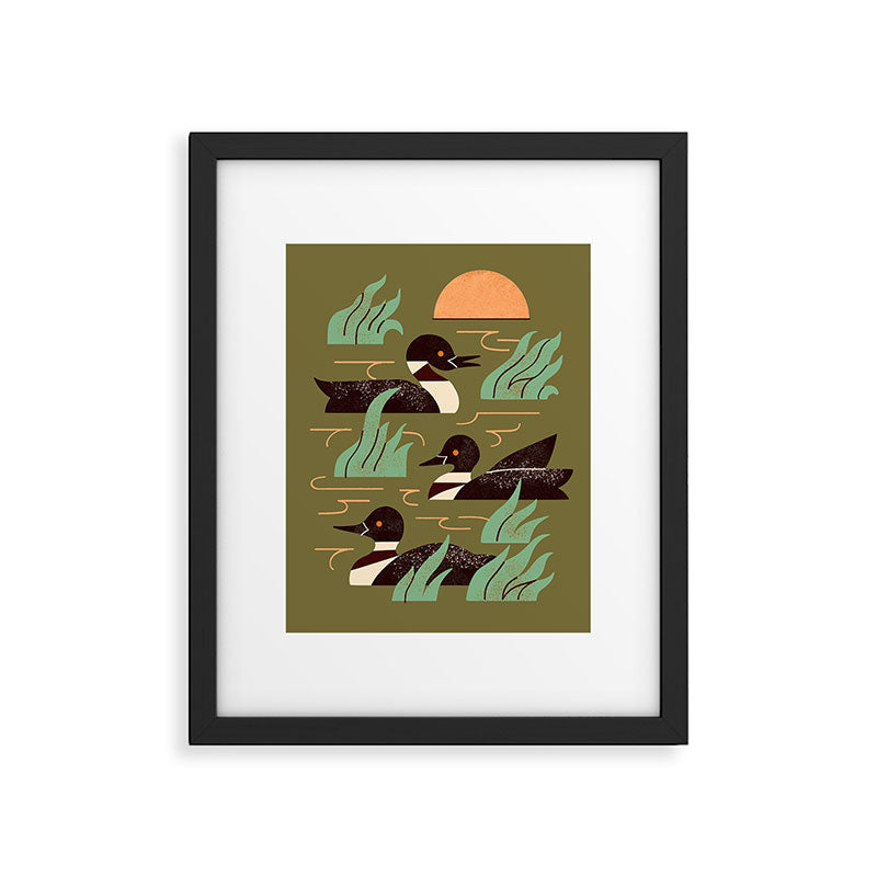 Loons At Dusk Framed Art Print Gallery Image 5