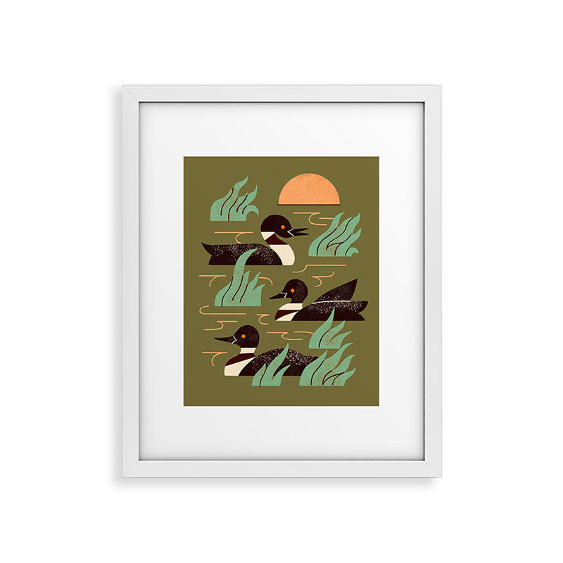 Loons At Dusk Framed Art Print Gallery Image 25