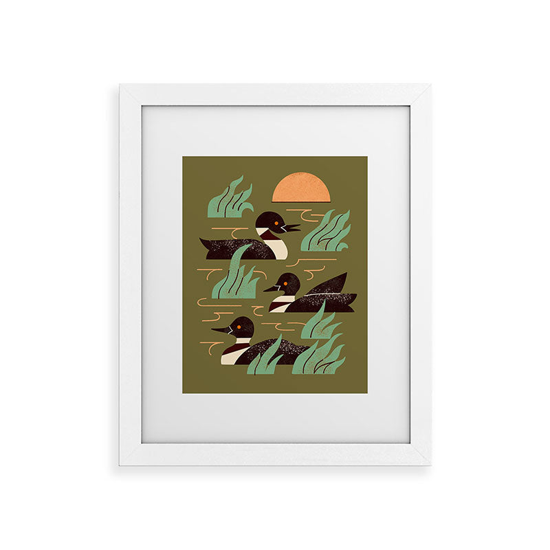 Loons At Dusk Framed Art Print Gallery Image 54