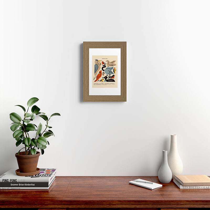 Midwest Birds Guide Framed Art Print Gallery Image 52