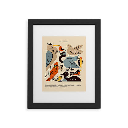 Midwest Birds Guide Framed Art Print Gallery Image 40