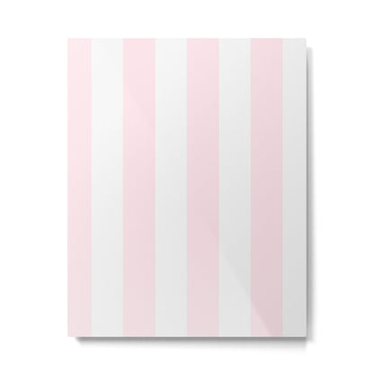 Luxury Striped Pastel Pink Metal Print Gallery Image 3