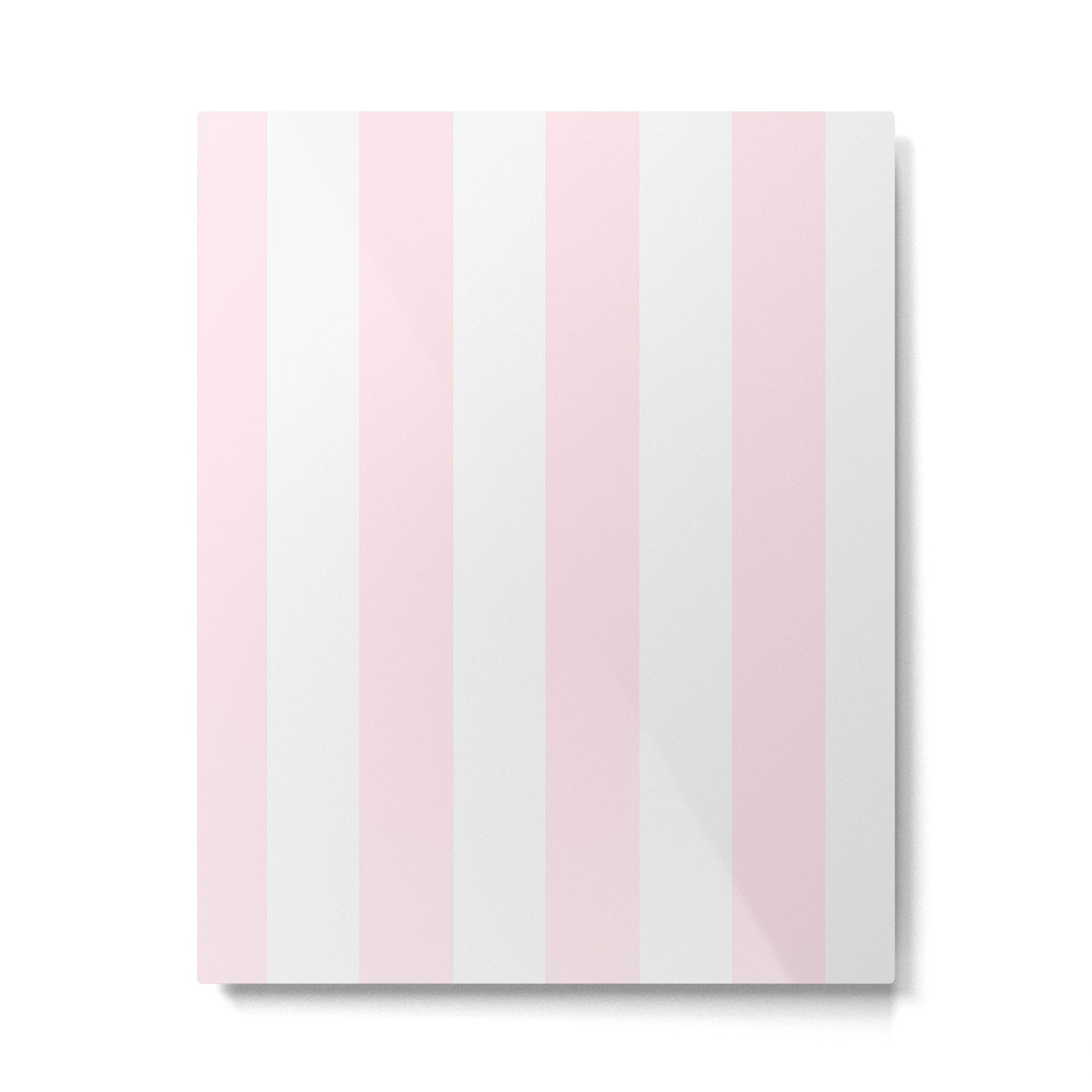 Luxury Striped Pastel Pink Metal Print Gallery Image 1