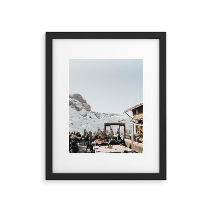 Dolomite Ski Resort | The definition of Mountaintop Après-ski definition | Norther Italy travel prints Framed Art Print Gallery Image 2