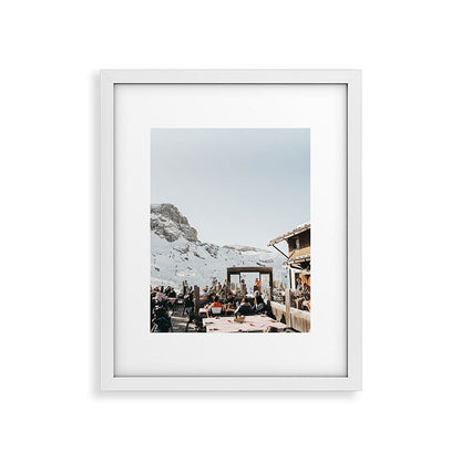 Dolomite Ski Resort | The definition of Mountaintop Après-ski definition | Norther Italy travel prints Framed Art Print Gallery Image 14