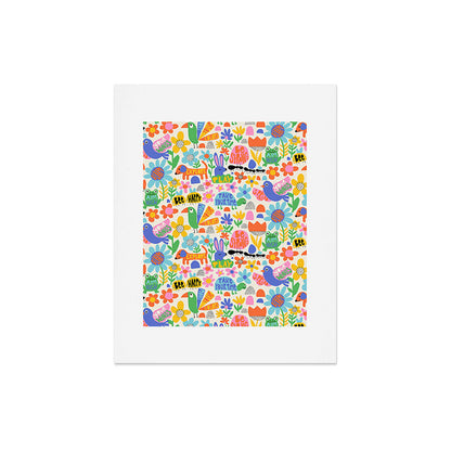 Playful Meadow Cute Animals with Motivational Affirmations - Bright Rainbow Art Print Gallery Image 4