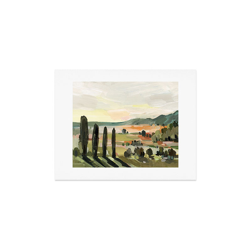 Italian Field in Warm Sunlight Art Print Gallery Image 3