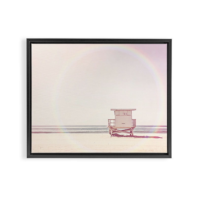 Beach hut Framed Canvas Print Gallery Image 4