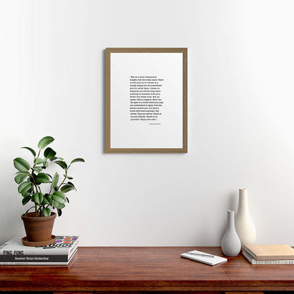Eat at a local restaurant tonight, Anthony Bourdain Quote Framed Art Print Gallery Image 54