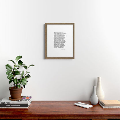 Eat at a local restaurant tonight, Anthony Bourdain Quote Framed Art Print Gallery Image 15