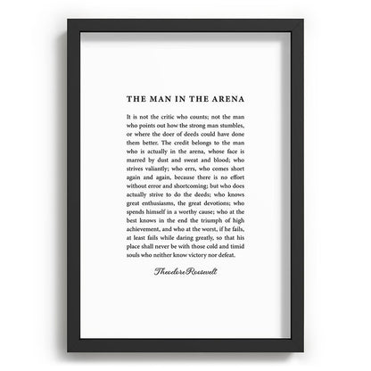 The Man In The Arena Framed Art Print Gallery Image 81