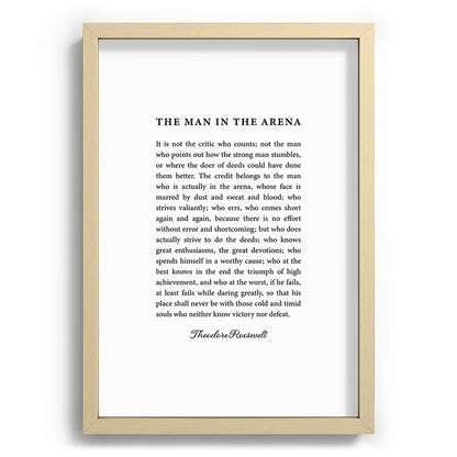 The Man In The Arena Framed Art Print Gallery Image 97