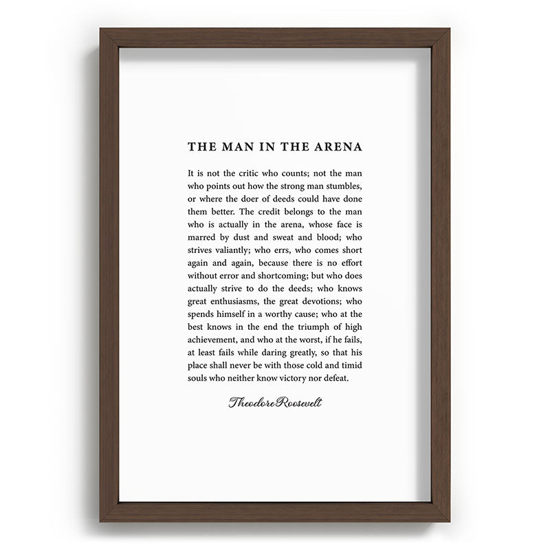 The Man In The Arena Framed Art Print Gallery Image 89