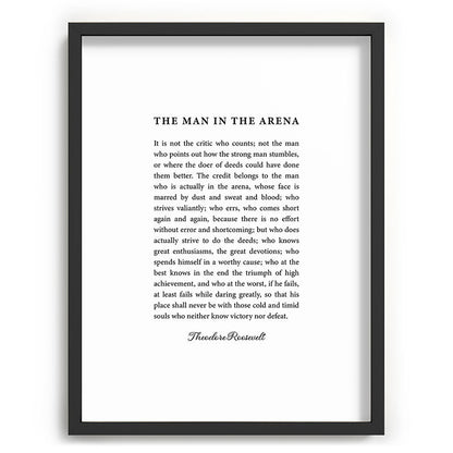 The Man In The Arena Framed Art Print Gallery Image 84