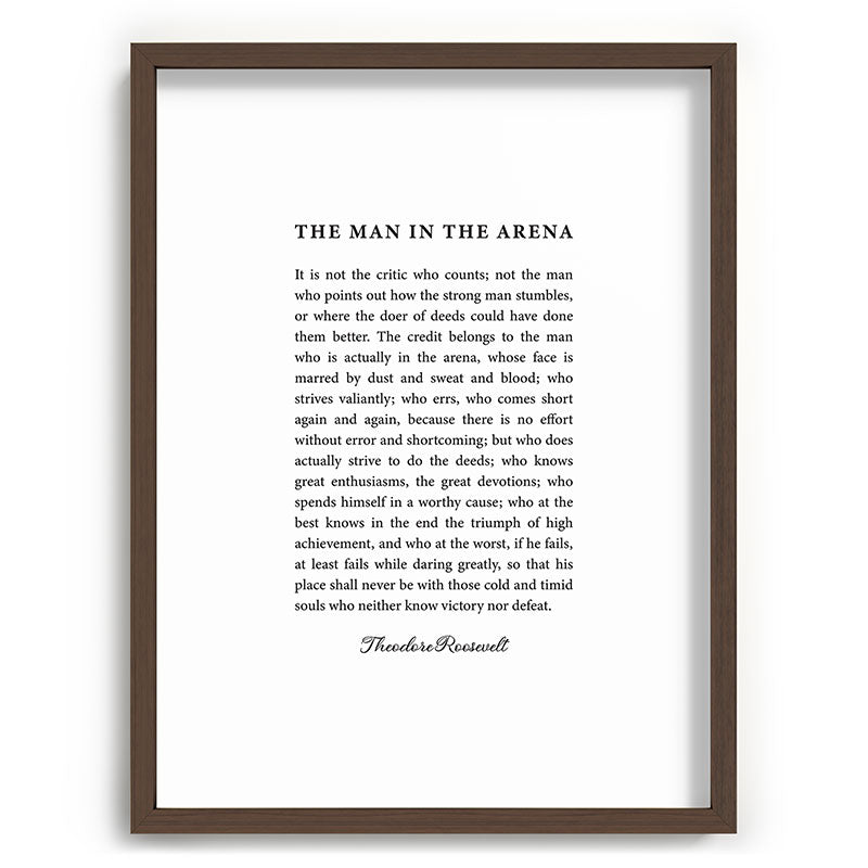 The Man In The Arena Framed Art Print Gallery Image 91