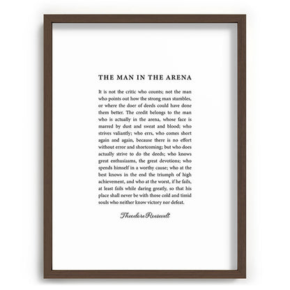 The Man In The Arena Framed Art Print Gallery Image 91