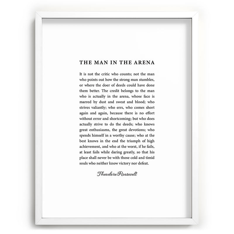 The Man In The Arena Framed Art Print Gallery Image 107