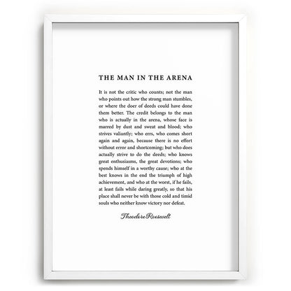 The Man In The Arena Framed Art Print Gallery Image 107