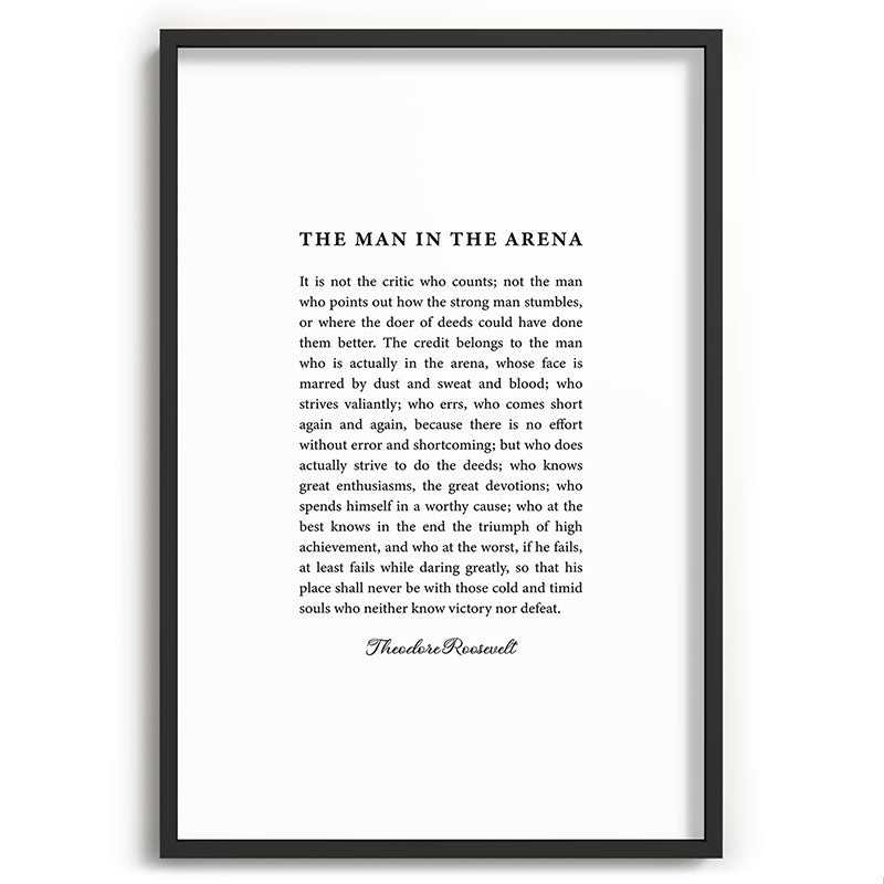 The Man In The Arena Framed Art Print Gallery Image 85