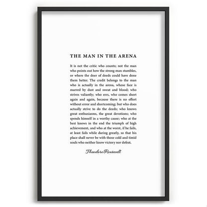 The Man In The Arena Framed Art Print Gallery Image 85