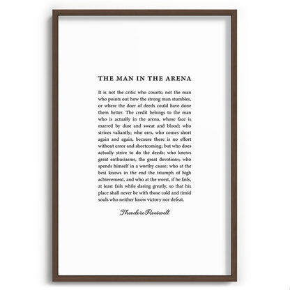 The Man In The Arena Framed Art Print Gallery Image 94
