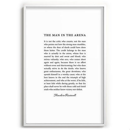 The Man In The Arena Framed Art Print Gallery Image 110