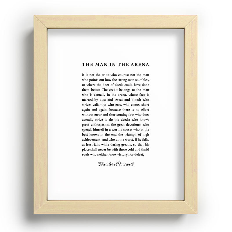 The Man In The Arena Framed Art Print Gallery Image 95