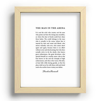 The Man In The Arena Framed Art Print Gallery Image 95