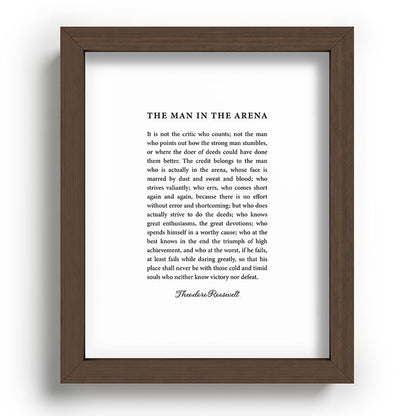 The Man In The Arena Framed Art Print Gallery Image 86