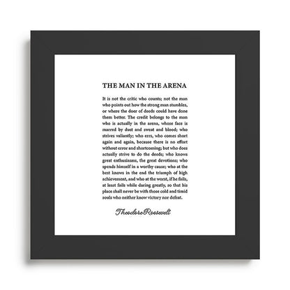 The Man In The Arena Framed Art Print Gallery Image 46
