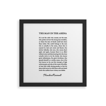 The Man In The Arena Framed Art Print Gallery Image 50