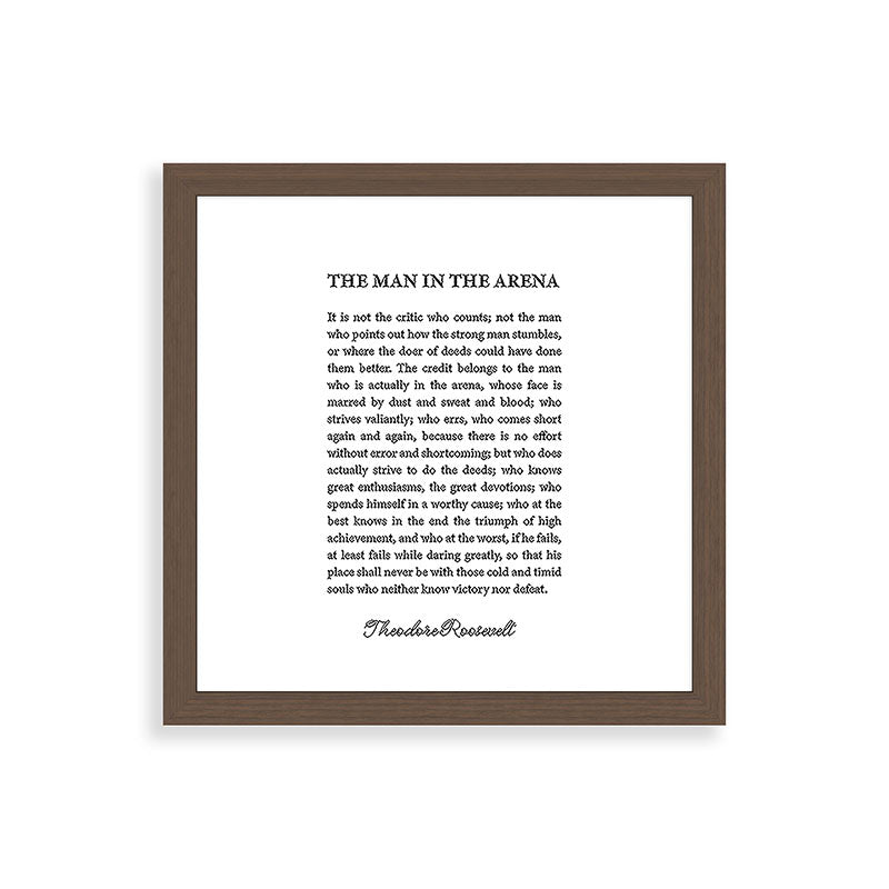 The Man In The Arena Framed Art Print Gallery Image 60