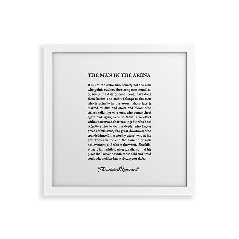 The Man In The Arena Framed Art Print Gallery Image 82