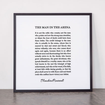 The Man In The Arena Framed Art Print Gallery Image 55